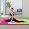 2 Inch Thick Folding Exercise Mat 120 x 48 Gym Mat EPE Foam Padding PU Leather Surface with Carry Handles Hook Loop Connection for Training Use